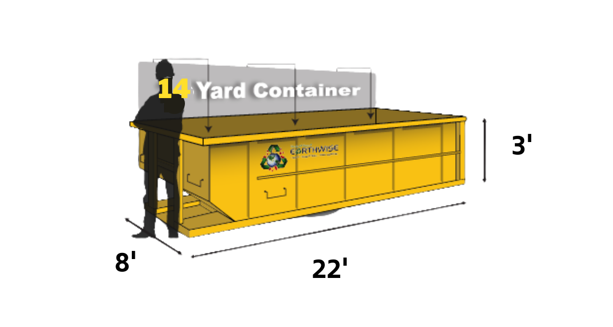 14 yard container